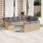 Garden sofa set with cushions 13 pieces beige synthetic rattan by , Garden sets - Ref: Foro24-3250228, Price: 813,73 €, Disco...