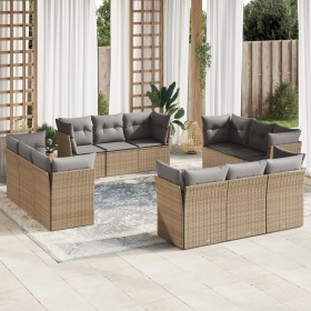 Garden sofa set 12 pieces and brown synthetic rattan cushions by , Garden sets - Ref: Foro24-3217329, Price: 790,87 €, Discou...