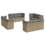Garden sofa set 12 pieces and brown synthetic rattan cushions by , Garden sets - Ref: Foro24-3217329, Price: 790,82 €, Discou...