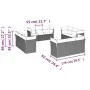Garden sofa set 12 pieces and brown synthetic rattan cushions by , Garden sets - Ref: Foro24-3217329, Price: 790,82 €, Discou...