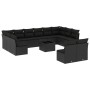 Garden sofa set with 13-piece black synthetic rattan cushions by , Garden sets - Ref: Foro24-3250214, Price: 786,50 €, Discou...