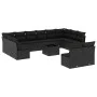 Set aus Gartensofas und Kissen 13 Stück synthetisches Rattan schwarz von , Gartensets - Ref: Foro24-3250214, Preis: 775,16 €,...