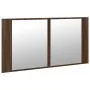 Armario espejo de baño LED acrílico marrón roble 90x12x45 cm de , Tocadores de baño - Ref: Foro24-834969, Precio: 56,80 €, De...