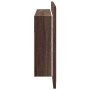 Armario espejo de baño LED acrílico marrón roble 90x12x45 cm de , Tocadores de baño - Ref: Foro24-834969, Precio: 57,28 €