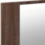 Armario espejo de baño LED acrílico marrón roble 90x12x45 cm de , Tocadores de baño - Ref: Foro24-834969, Precio: 56,80 €, De...
