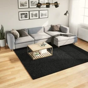 Moderner langfloriger Pelzteppich PAMPLONA schwarz 240x240 cm von , Teppiche - Ref: Foro24-375284, Preis: 112,08 €, Rabatt: %