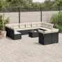 Set de sofás de jardín y cojines 13 pzas ratán sintético negro de , Conjuntos de jardín - Ref: Foro24-3250275, Precio: 795,33...