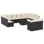 Set de sofás de jardín y cojines 13 pzas ratán sintético negro de , Conjuntos de jardín - Ref: Foro24-3250275, Precio: 795,33...