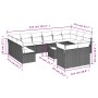Set aus Gartensofas und Kissen 13 Stück synthetisches Rattan schwarz von , Gartensets - Ref: Foro24-3250275, Preis: 793,36 €,...