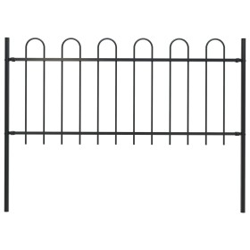Gartenzaun mit schwarzen Stahlbügelspitzen 1,7 m von vidaXL, Zaunpaneele - Ref: Foro24-144929, Preis: 79,48 €, Rabatt: %