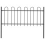 Gartenzaun mit schwarzen Stahlbügelspitzen 1,7 m von vidaXL, Zaunpaneele - Ref: Foro24-144929, Preis: 79,48 €, Rabatt: %