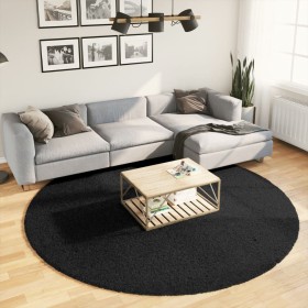 Moderner langfloriger Haarteppich PAMPLONA schwarz Ø 240 cm von , Teppiche - Ref: Foro24-375292, Preis: 103,27 €, Rabatt: %