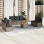 Garden sofa set 8 pieces and gray synthetic rattan cushions by , Garden sets - Ref: Foro24-3225402, Price: 472,48 €, Discount: %