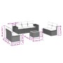 Garden sofa set 8 pieces and gray synthetic rattan cushions by , Garden sets - Ref: Foro24-3225402, Price: 458,95 €, Discount: %