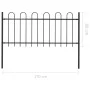 Garden fence with black steel arrowhead tips 1.7 m by vidaXL, fence panels - Ref: Foro24-144929, Price: 73,74 €, Discount: %