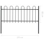 Gartenzaun mit schwarzen Stahlbügelspitzen 1,7 m von vidaXL, Zaunpaneele - Ref: Foro24-144929, Preis: 79,48 €, Rabatt: %