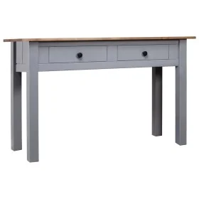 Solid pine wood Panama style gray console table 110x40x72 cm by vidaXL, Side tables - Ref: Foro24-282680, Price: 106,17 €, Di...