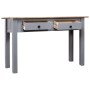 Solid pine wood Panama style gray console table 110x40x72 cm by vidaXL, Side tables - Ref: Foro24-282680, Price: 107,52 €, Di...
