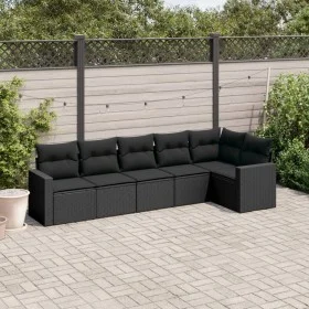 6-piece garden sofa set and black synthetic rattan cushions by , Modular outdoor sofas - Ref: Foro24-3251322, Price: 418,91 €...