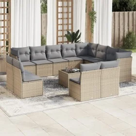 Gartensofa-Set mit Kissen, 13-teilig, beiges synthetisches Rattan von , Gartensets - Ref: Foro24-3250318, Preis: 829,07 €, Ra...