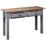 Solid pine wood Panama style gray console table 110x40x72 cm by vidaXL, Side tables - Ref: Foro24-282680, Price: 107,52 €, Di...
