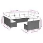 11-piece garden sofa set and black synthetic rattan cushions by , Garden sets - Ref: Foro24-3250184, Price: 616,80 €, Discoun...