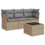 Juego de sofás jardín con cojines 4 pzas ratán sintético beige de , Conjuntos de jardín - Ref: Foro24-3217219, Precio: 239,60...