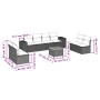 9-teiliges Gartenmöbel-Set und graue synthetische Rattankissen von , Gartensets - Ref: Foro24-3225409, Preis: 514,95 €, Rabat...