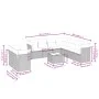 Garden sofa set 10 pieces with black synthetic rattan cushions by , Garden sets - Ref: Foro24-3217845, Price: 659,14 €, Disco...