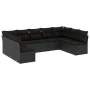 Set de sofás de jardín 8 piezas y cojines ratán sintético negro by , Garden sets - Ref: Foro24-3218065, Price: 563,96 €, Disc...