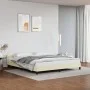 Bed frame with headboard cream synthetic leather 160x200cm by , Beds and slatted bases - Ref: Foro24-347509, Price: 124,96 €,...