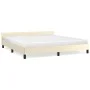 Bed frame with headboard cream synthetic leather 160x200cm by , Beds and slatted bases - Ref: Foro24-347509, Price: 124,96 €,...