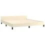 Bed frame with headboard cream synthetic leather 160x200cm by , Beds and slatted bases - Ref: Foro24-347509, Price: 124,96 €,...