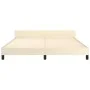 Bed frame with headboard cream synthetic leather 160x200cm by , Beds and slatted bases - Ref: Foro24-347509, Price: 124,96 €,...