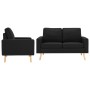 Zweiteilige Sofagarnitur aus schwarzem Stoff von , Sofas - Ref: Foro24-3056623, Preis: 389,40 €, Rabatt: %