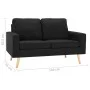 Black Fabric 2-Piece Sofa Set by , Sofas - Ref: Foro24-3056623, Price: 372,46 €, Discount: %