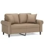 2-seater sofa with cappuccino synthetic leather cushions 120 cm by , Sofas - Ref: Foro24-3200929, Price: 237,80 €, Discount: %