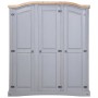 Armario madera de pino Mexicano estilo Corona gris 3 puertas de vidaXL, Armarios roperos - Ref: Foro24-282621, Precio: 453,28...