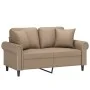 2-seater sofa with cappuccino synthetic leather cushions 120 cm by , Sofas - Ref: Foro24-3200929, Price: 237,80 €, Discount: %