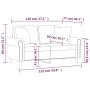 2-seater sofa with cappuccino synthetic leather cushions 120 cm by , Sofas - Ref: Foro24-3200929, Price: 237,80 €, Discount: %