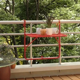 Golden steel balcony table 60x40 cm by , Garden tables - Ref: Foro24-340919, Price: 55,01 €, Discount: %