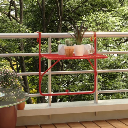 Golden steel balcony table 60x40 cm by , Garden tables - Ref: Foro24-340919, Price: 54,35 €, Discount: %