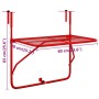 Golden steel balcony table 60x40 cm by , Garden tables - Ref: Foro24-340919, Price: 54,35 €, Discount: %