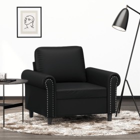 Sillón cuero sintético negro 60 cm de , Sofás - Ref: Foro24-359494, Precio: 161,86 €, Descuento: %