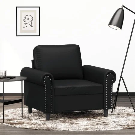 Sillón cuero sintético negro 60 cm de , Sofás - Ref: Foro24-359494, Precio: 159,15 €, Descuento: %