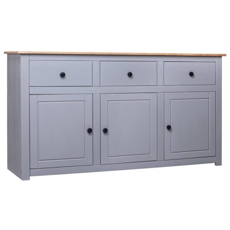 Gray Panama style solid pine wood sideboard 135x40x80 cm by vidaXL, Sideboards - Ref: Foro24-282704, Price: 267,92 €, Discoun...