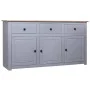 Gray Panama style solid pine wood sideboard 135x40x80 cm by vidaXL, Sideboards - Ref: Foro24-282704, Price: 262,65 €, Discoun...