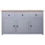 Gray Panama style solid pine wood sideboard 135x40x80 cm by vidaXL, Sideboards - Ref: Foro24-282704, Price: 262,65 €, Discoun...