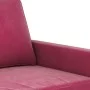 Red velvet 3-piece sofa set with cushions by , Sofas - Ref: Foro24-3201958, Price: 672,95 €, Discount: %