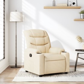 Sillón reclinable de tela crema de , Sillones - Ref: Foro24-374155, Precio: 253,86 €, Descuento: %